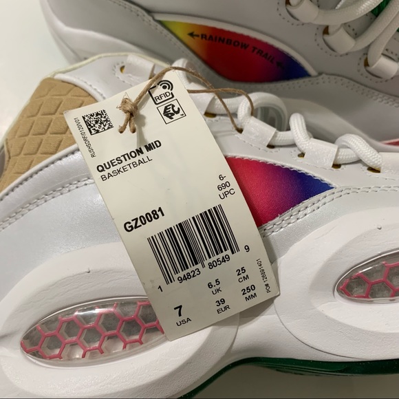 Size 7 Big Boys Womens 8 REEBOK x Hasbro x Question Mid 'Candy Land' GZ0081 - Picture 8 of 8